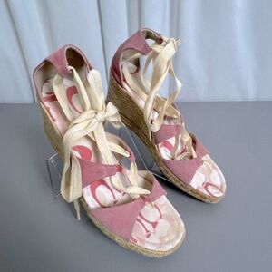 COACH ROSIE ESPADRILLES PINK SIZE 11M